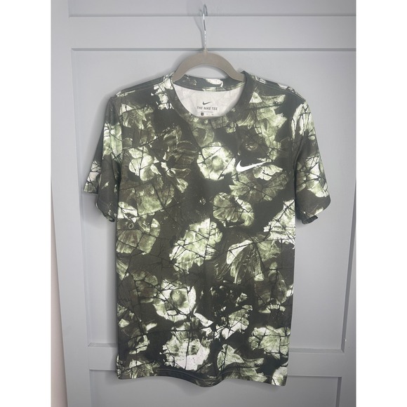 Nike Other - Nike The Nike‎ Tee Floral Print Training T-Shirt Men's Small Green